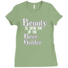 beauty is in the eye of the beer holder t shirt Ladies Fitted T-Shirt