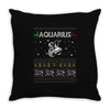 aquarius christmas ugly sweater Throw Pillow