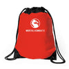 mortal kombat x dragon game logo Drawstring Bags