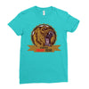 danger angry bear Ladies Fitted T-Shirt