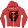 evil face Zipper Hoodie