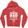 proud dad son Zipper Hoodie