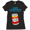 i am duff man homer cult funny retro Ladies Fitted T-Shirt