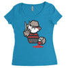 freddy krueger cartoon ideal birthday present or gift Women's Triblend Scoop T-shirt