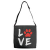 love dog paw Adjustable Strap Totes