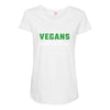 Vegans We're Not Crazy We're Just From The Future White Maternity Scoop Neck T-shirt