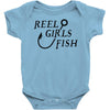 reel girls fish Baby Onesie