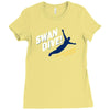swan dive Ladies Fitted T-Shirt
