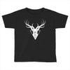 deer head vector white logo Toddler T-shirt