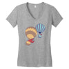 hot bear balloon Women's V-Neck T-Shirt