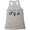 man woman geek symbols Racerback Tank