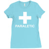 paraletic funny printed green top drinking booze party drunk Ladies Fitted T-Shirt