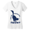 CHECK MEOWT CAT Women's V-Neck T-Shirt