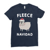 fleece navidad Ladies Fitted T-Shirt