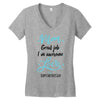 Mom Great Job I'm Awesome Love Happy Mother's Day Women's V-Neck T-Shirt
