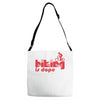 biking is dope Adjustable Strap Totes