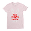 happy easter some bunny loves me Ladies Fitted T-Shirt