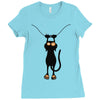 a cat always with me Ladies Fitted T-Shirt