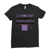 i crochet so i don't choke people save a life, send yarn Ladies Fitted T-Shirt
