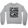 plans with my cats tonight Crewneck Sweatshirt