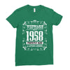 vintage made in 1958 perfectly aged a living legend Ladies Fitted T-Shirt