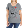 pregnant rex black color Ladies Curvy T-Shirt