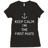 keep calm i'm the first mate Ladies Fitted T-Shirt