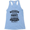 Super Cool Nanny Of A Freaking Awesome Grandson Racerback Tank
