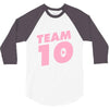 team 10 light pink 3/4 Sleeve Shirt