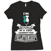 I Am Cat Actually In A Very Commited Relationship Ladies Fitted T-Shirt