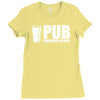 pub providing us beer hoodie Ladies Fitted T-Shirt