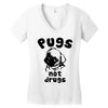 pugs not drugs Women's V-Neck T-Shirt