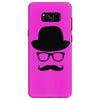 hat wayfarer glasses funny moustache hipster funny geek light tee shir Samsung Galaxy S8