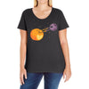pluto hearts charon Ladies Curvy T-Shirt