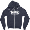 vintage motorcycle norton Zipper Hoodie