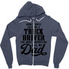 Truck Driver Dad Zipper Hoodie