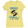 Uncle is my Name Fishing Is My Game Ladies Fitted T-Shirt