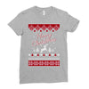 merry christmas ugly christmas sweater Ladies Fitted T-Shirt