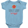 donut worry, be happy Baby Bodysuit