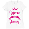 queens are born in january Ladies Fitted T-Shirt