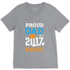 Class of 2017 Proud Dad Graduation V-Neck Tee
