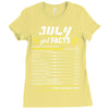 July Girl Facts Cancer Ladies Fitted T-Shirt