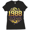 legends are born in 1988 hoodie 5 Ladies Fitted T-Shirt