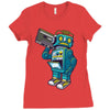 robot kicks Ladies Fitted T-Shirt