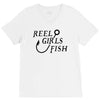 reel girls fish V-Neck Tee