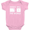 geeks will save the world mac version (2) Baby Onesie