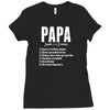 Papa Noun Definition Ladies Fitted T-Shirt