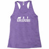be nice to fat people bear chase funny pub joke Racerback Tank