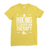 hiking it's cheaper than therapy Ladies Fitted T-Shirt