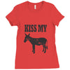 kiss my ass Ladies Fitted T-Shirt